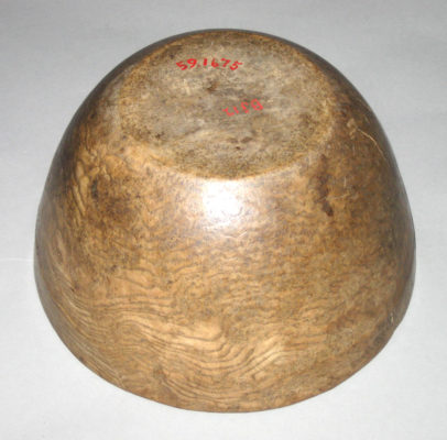 base of wooden bowl
